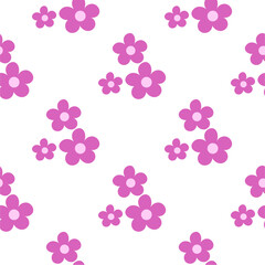 Flower vector seamless pattern illustration floral background 
