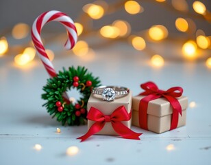 Festive Holiday Jewelry and Gifts with Warm Twinkling Lights