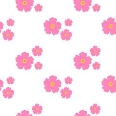 Flower vector seamless pattern illustration floral background 
