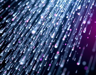 Dynamic Rain Shower with Purple Backlight