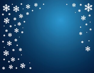 Festive Winter Snowflake Background Dark Blue