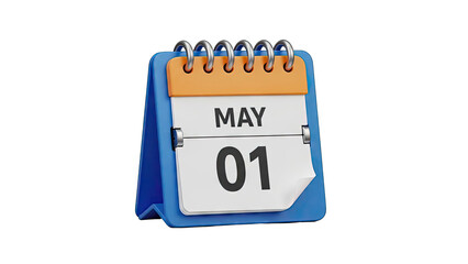 Desk Calendar Showing May 1st