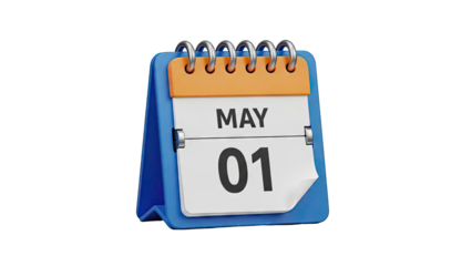 Desk Calendar Showing May 1st