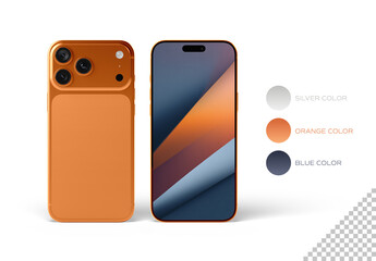 Two Smartphones Isolated On White Background Mockup