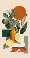 Summery, vibrant collage