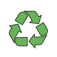 Obraz premium Recycling Symbol Representing Environmental Sustainability and Waste Management Awareness.