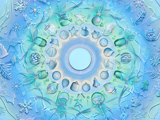 Creative collage with a Christmas and New Year theme, Festive style.	