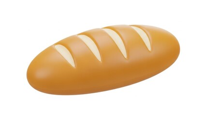 Single slice of golden bread