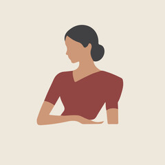 vector illustration of a woman
