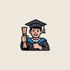 graduation man with diploma