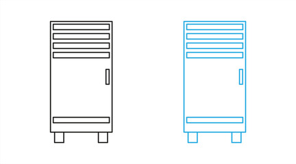 locker cupboard icon, vector illustration