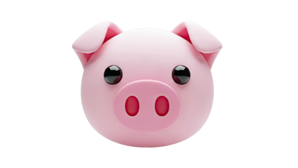 Cute 3D Pink Pig Emoji