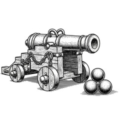 old cannon vector illustration