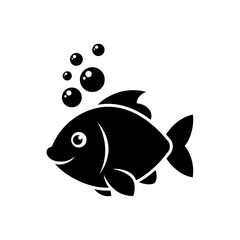 Piranha Fish Logo Icon &ndash; Aggressive Predator Emblem for Sports, Gaming & Branding Design
