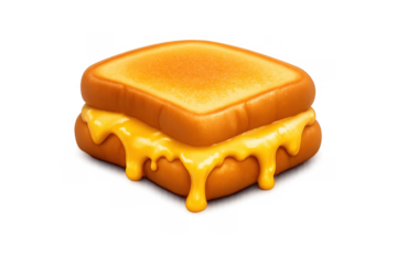 Deliciously melting grilled cheese sandwich for culinary designs and food art inspiration