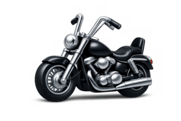 Classic motorcycle illustration featuring sleek chrome harley chopper for design projects