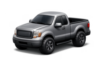 Sleek pickup truck illustration for automotive design and icon usage