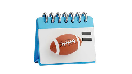 Football on a Desk Calendar Icon