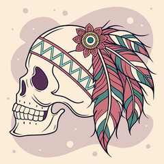 vector illustration of an abstract face