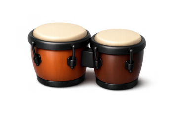 Simple bongo drums icon for music design and composition projects
