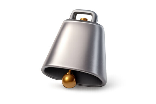 Metallic cowbell icon design for minimalist projects and music inspirations