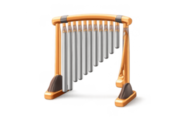 Elegant orchestral chime icon for music composition and education design