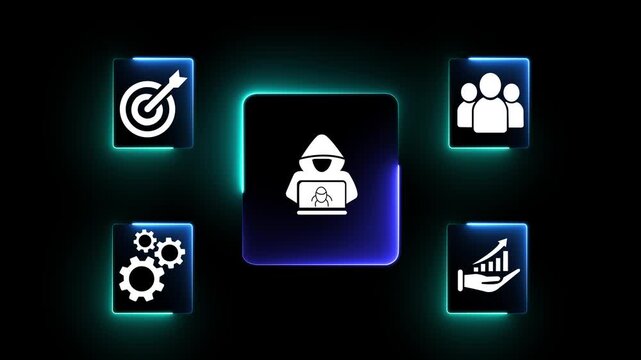 Financial business concepts on the transparent background. Manage and evaluate the risks of business investment, control business risks and risk management strategies. 4k video animation.