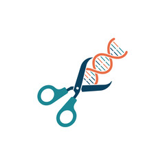 Gene Editing DNA Scissors Concept
