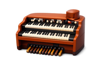 Fototapeta premium Vintage hammond jazz organ icon for music-themed graphic design and compositions