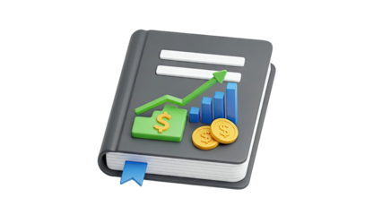 Financial Growth Book Illustration