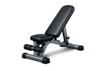 Adjustable weight bench icon for fitness design and home gym equipment illustration