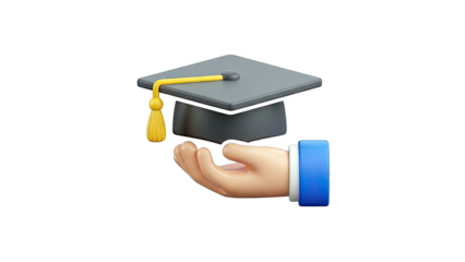 Graduation Cap Offered on Open Hand