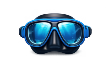 Vibrant diving mask icon for aquatic sports enthusiasts and beach-themed designs