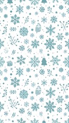 Winter Wonderland - Festive Snowflake Pattern for Holiday Cheer.