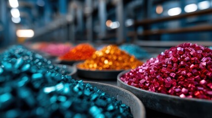 Vibrant colored craft materials are beautifully arranged in a workspace, showcasing creativity and artistic potential, perfect for inspiring various DIY projects and artistic expressions.