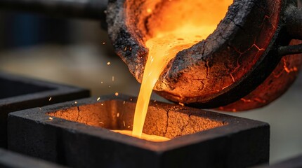 Molten Metal Pouring & Industrial Casting Process