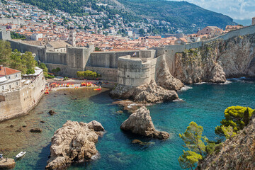 Dubrovnik old city view from above, Dalmatia, Croatia