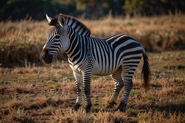 Wild Zebra in Natural Habitat