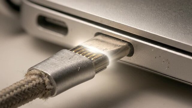 USB Type-C Charging Port Connection in Laptop