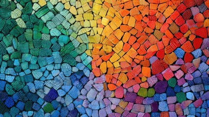 Vibrant colorful mosaic tile pattern abstract background