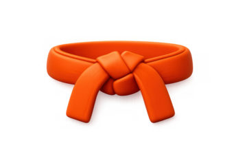 Karate belt icon - minimalist design for martial arts themes and decorations