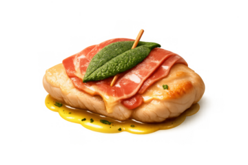 Saltimbocca icon illustration for culinary design and recipe inspiration