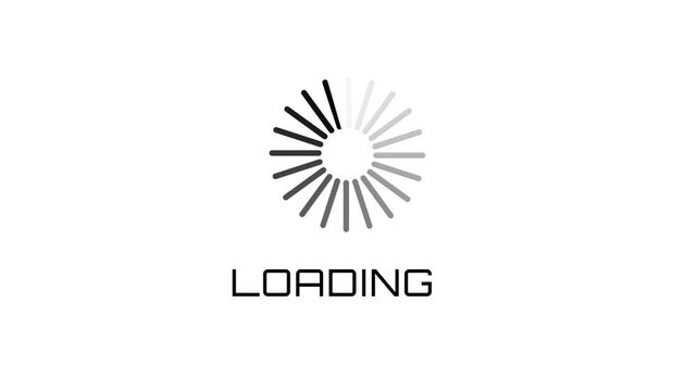 Loading symbol graphic for indicating active process. Suitable for tech, web development, software, or digital concepts. Great for presentations.