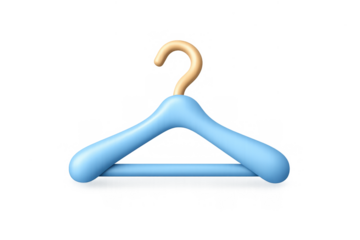 Minimalist cartoon hanger design for creative apparel or fashion concepts