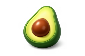 Minimalistic avocado icon design for healthy lifestyle and food related projects