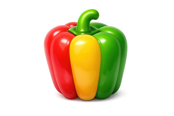 Vibrant colorful bell pepper icon design for culinary themes and digital art projects