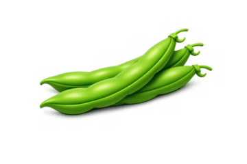 Vibrant green beans icon for food design and projects
