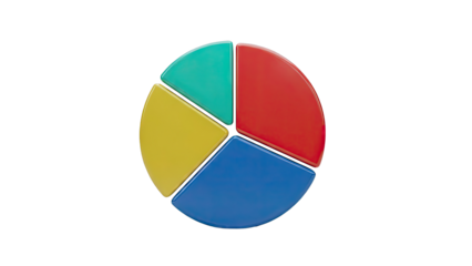 Colorful Pie Chart with Four Segments