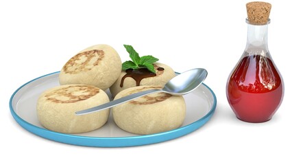 breads and red sauce bottle