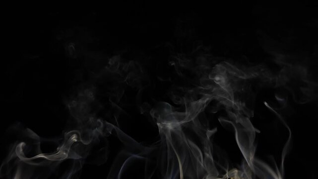 smoke on a black background